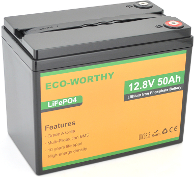 Акумулятор для ДБЖ Eco-Worthy 12.8V 50Ah (Eco-Worthy-1250)