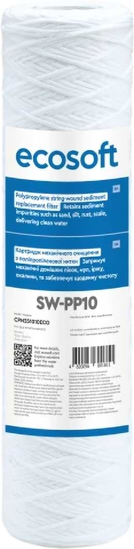 Картридж для фільтру проточного Ecosoft 2.5х10", 10мкм (CPN251010ECO)