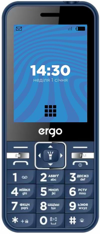 Мобильный телефон Ergo E281 Dual Sim Blue
