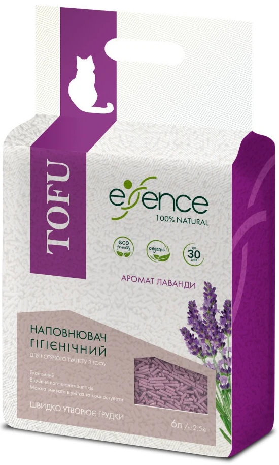 Наповнювач соєвий Essence з тофу з ароматом лаванди гранула 2 мм 6 л (4820261920024)