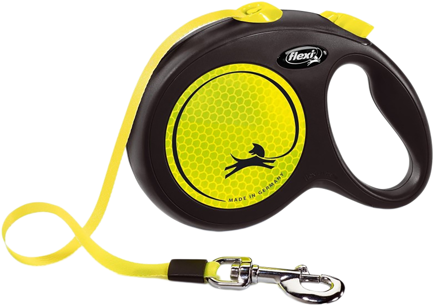 Повідець для собак Flexi New Neon стрічка жовта розмір L 5 м 50 кг (4000498031711)