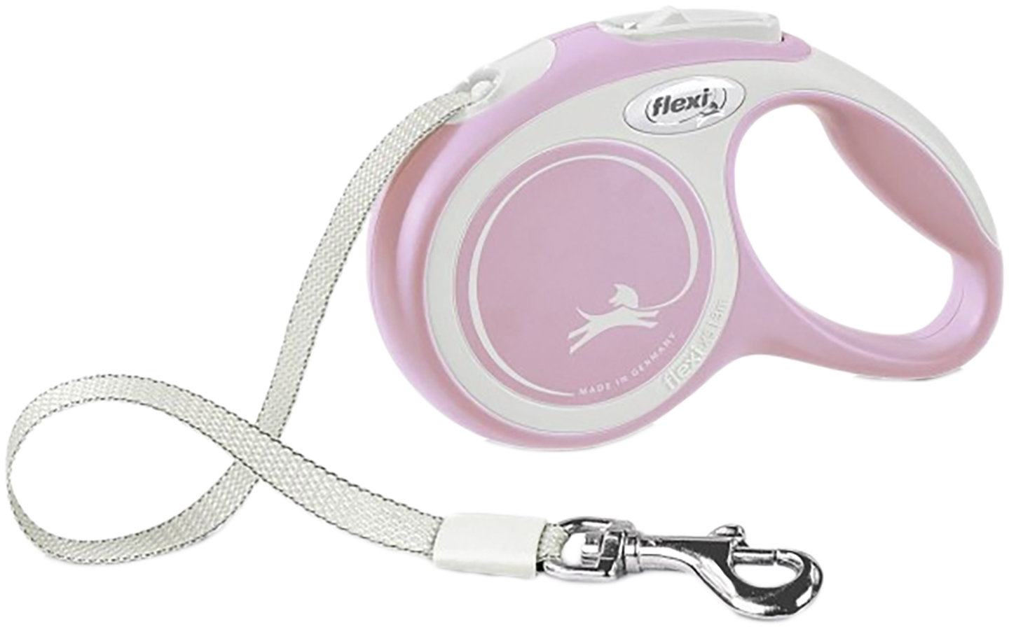 Поводок для собак Flexi New Comfort лента розовая размер XS 3 м 12 кг (4000498043400)