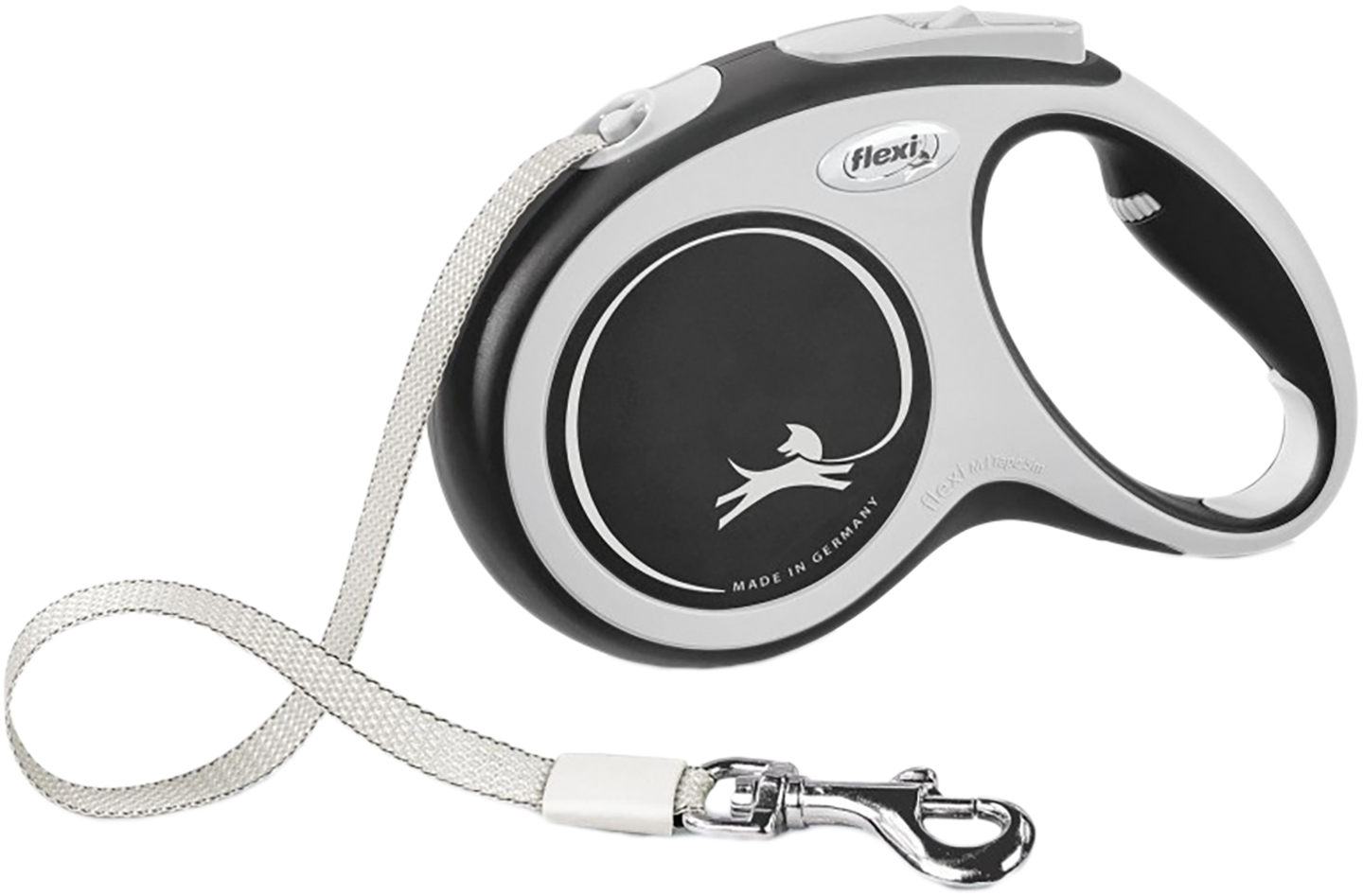 Повідець для собак Flexi New Comfort стрічка чорна розмір L 5 м 60 кг (4000498043721)