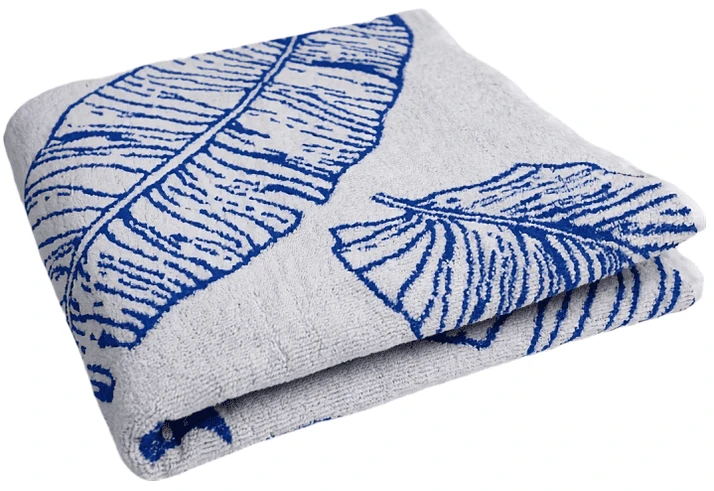Полотенце банное GM Textile махровое синее Перо 70х140