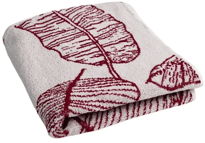 Полотенце для лица GM Textile махровое бордовое Перо 50х90