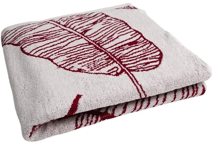 Полотенце банное GM Textile махровое бордовое Перо 70х140