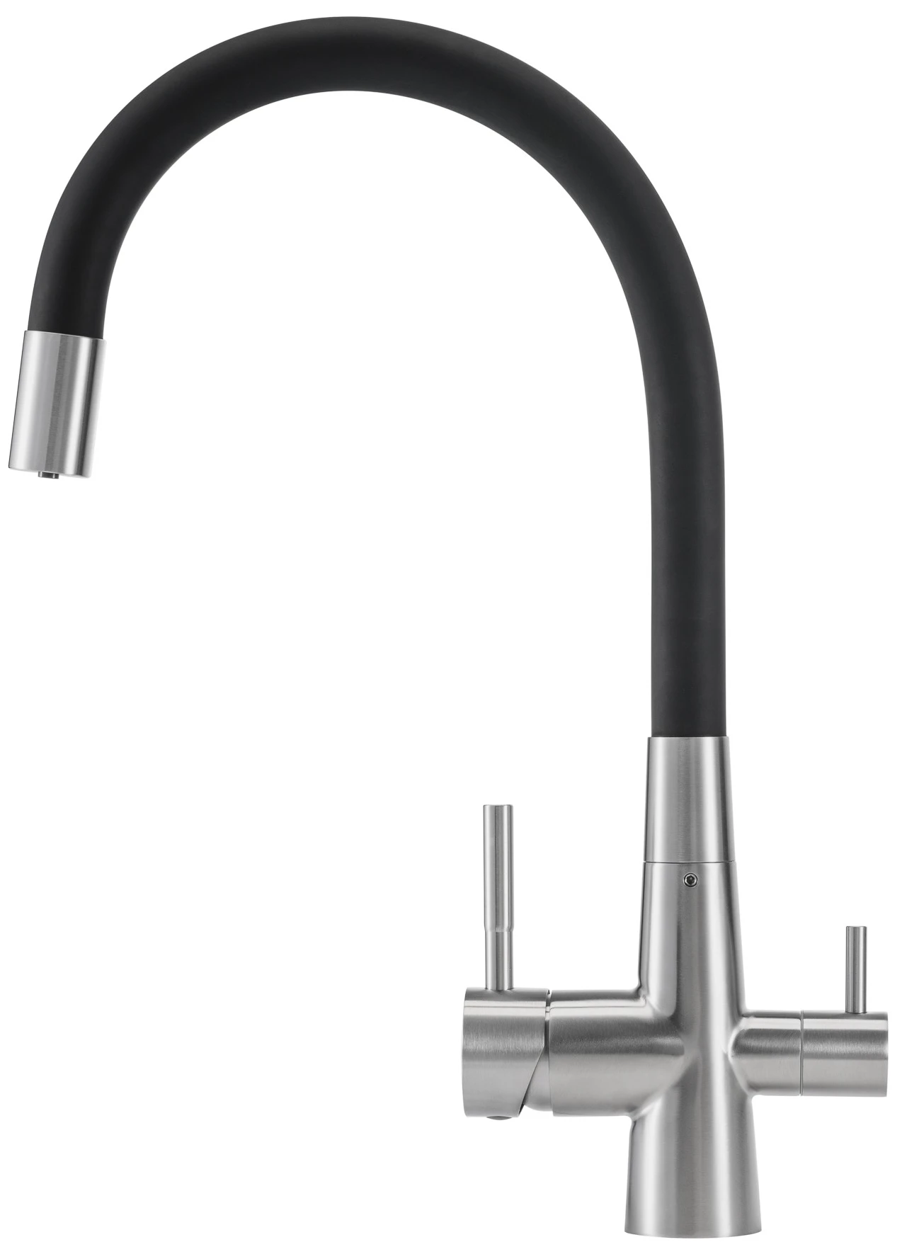 Кухонний змішувач GRANADO Lerma inox black