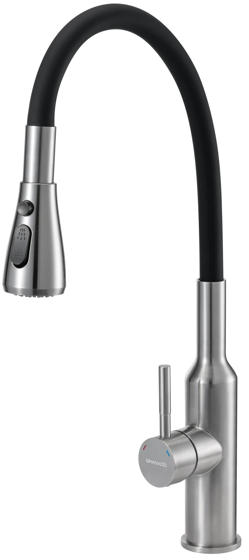 Кухонний змішувач GRANADO Renera inox black
