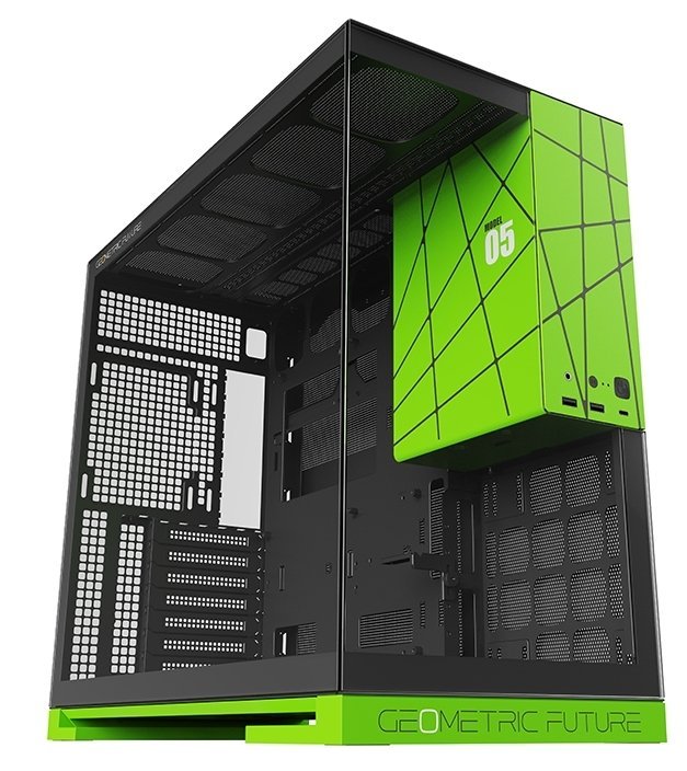 Корпус Geometric Future Model 5 Glass без БЖ (GEO-M5-BNV) Black/Green