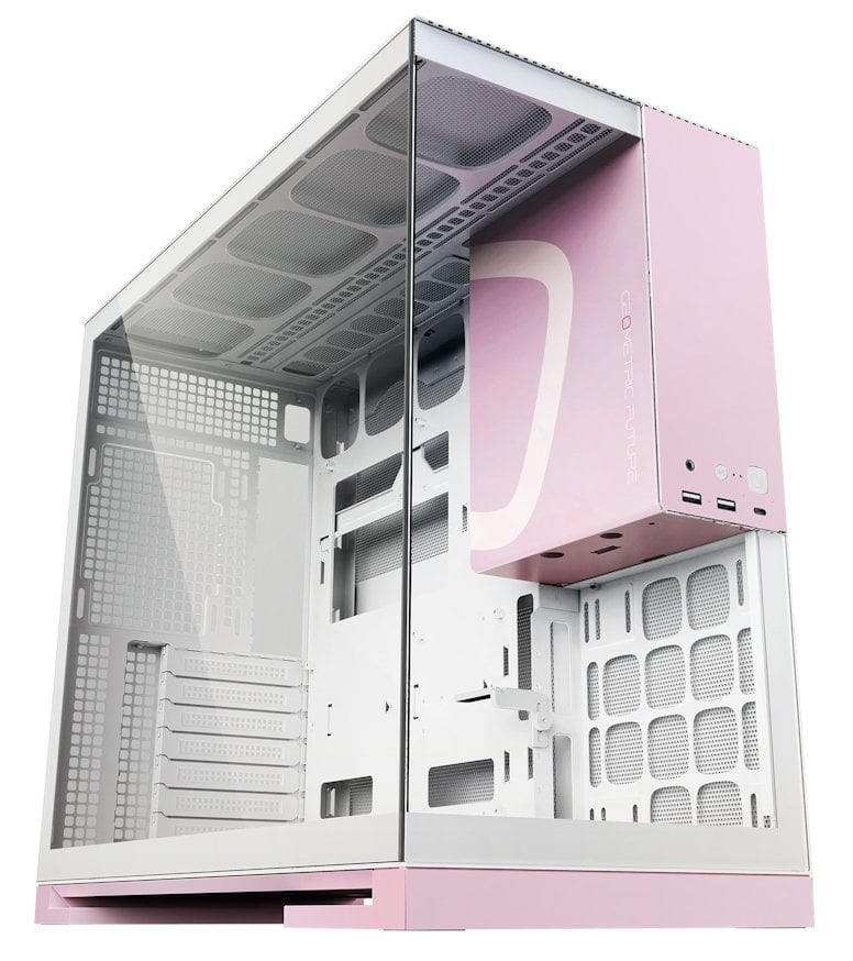 Корпус Geometric Future Model 5 Glass без БЖ (GEO-M5-WPK) White/Pink