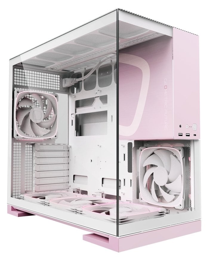 Корпус Geometric Future Model 5F Glass без БЖ (GEO-M5F-WPK) White/Pink