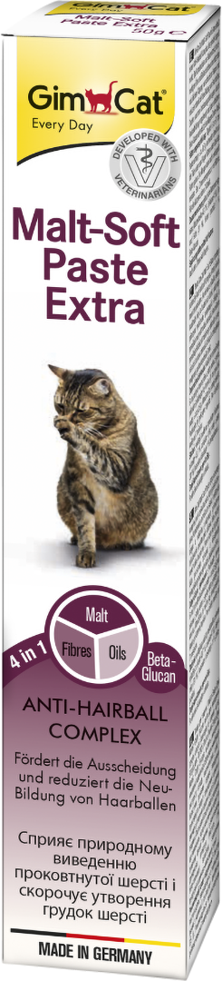 Ласощі для котів GimCat Every Day Malt-Soft Paste Extra для виведення шерсті зі шлунку 50 г (4002064417929)