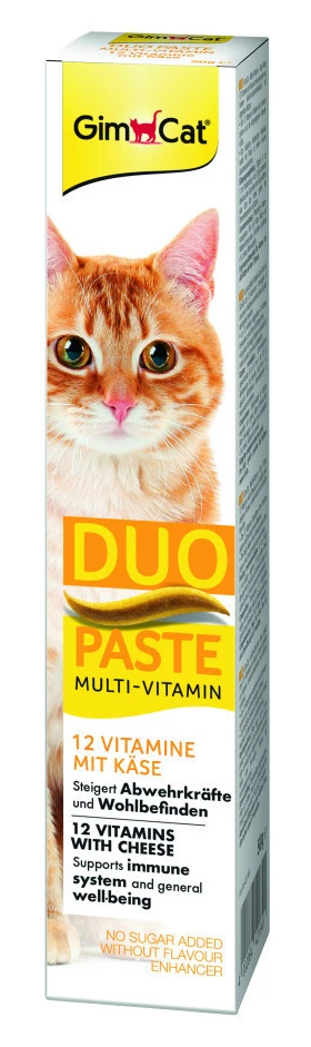Паста для кошек GimCat DUO PASTE Multi-vitamin 12 vitamins with cheese 50 г (4002064421841)