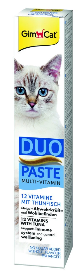 Паста для кошек GimCat DUO PASTE Multi-vitamin 12 vitamins with tuna 50 г (4002064421858)