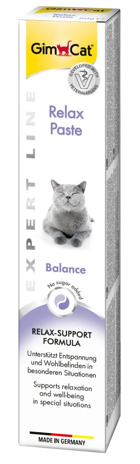 Витамины для кошек GimCat Expert Line Relax паста для преодоления стресса и тревожных состояний 50 г (4002064926827)