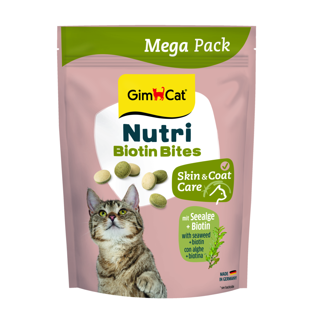 Витамины для кошек GimCat Nutri Biotin Bites с морскими водорослями 425 г (4002064419701)