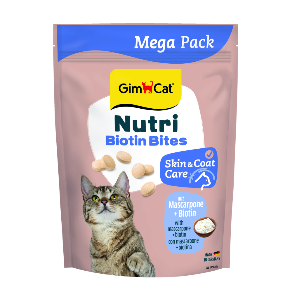 Витамины для кошек GimCat Nutri Biotin Bites с маскарпоне и биотином 425 г (4002064419695)