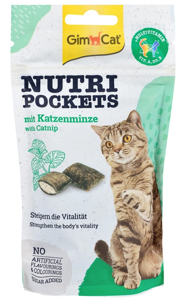 Витамины для кошек GimCat Nutri Pockets для повышения иммунитета с кошачьей мятой и мультивитамином 60 г (4002064419282)