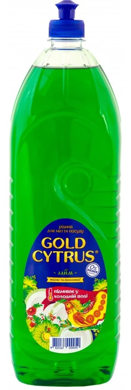 Средство для ручного мытья посуды Gold Cytrus 1,5 л зеленый (4820167000059)