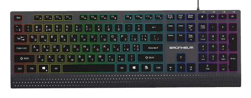 Клавиатура проводная игровая Grunhelm KW-K836WD
