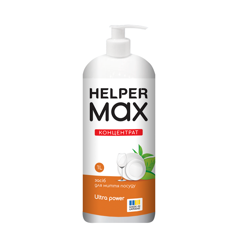 Средство для ручного мытья посуды Helper Ultra Power 1л (4820183972095)