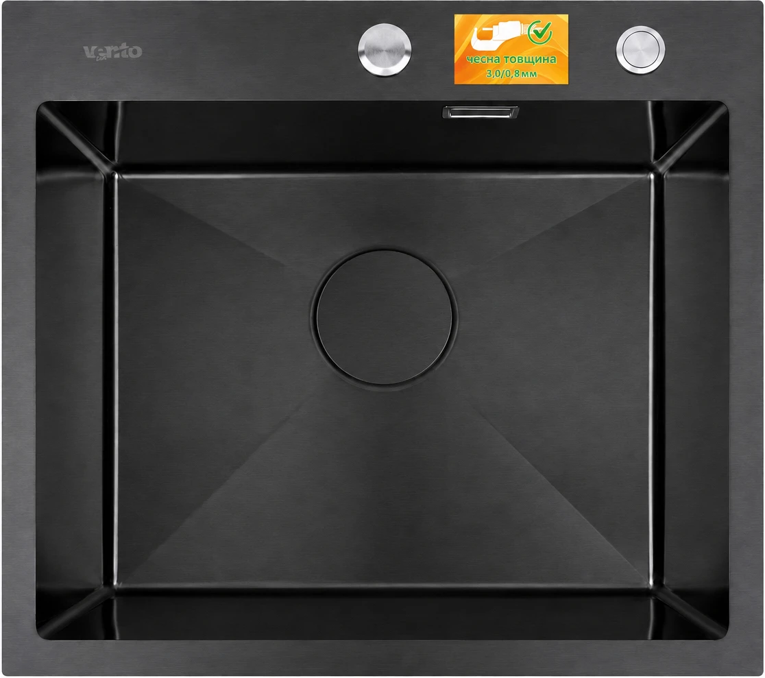 Мийка кухонна Ventolux HMKS 5448 PVD BKS 3/0,8