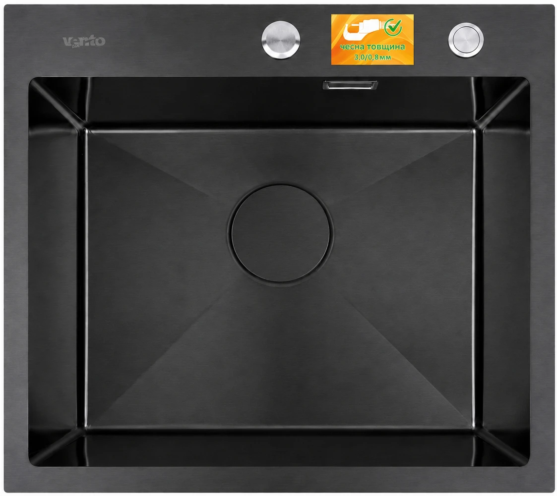 Мийка кухонна Ventolux HMKS 5448 PVD BKS MC DECOR 3/0,8