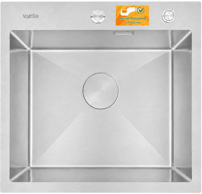 Мойка кухонная Ventolux HMKS 5848 SS MC DECOR 3/0,8