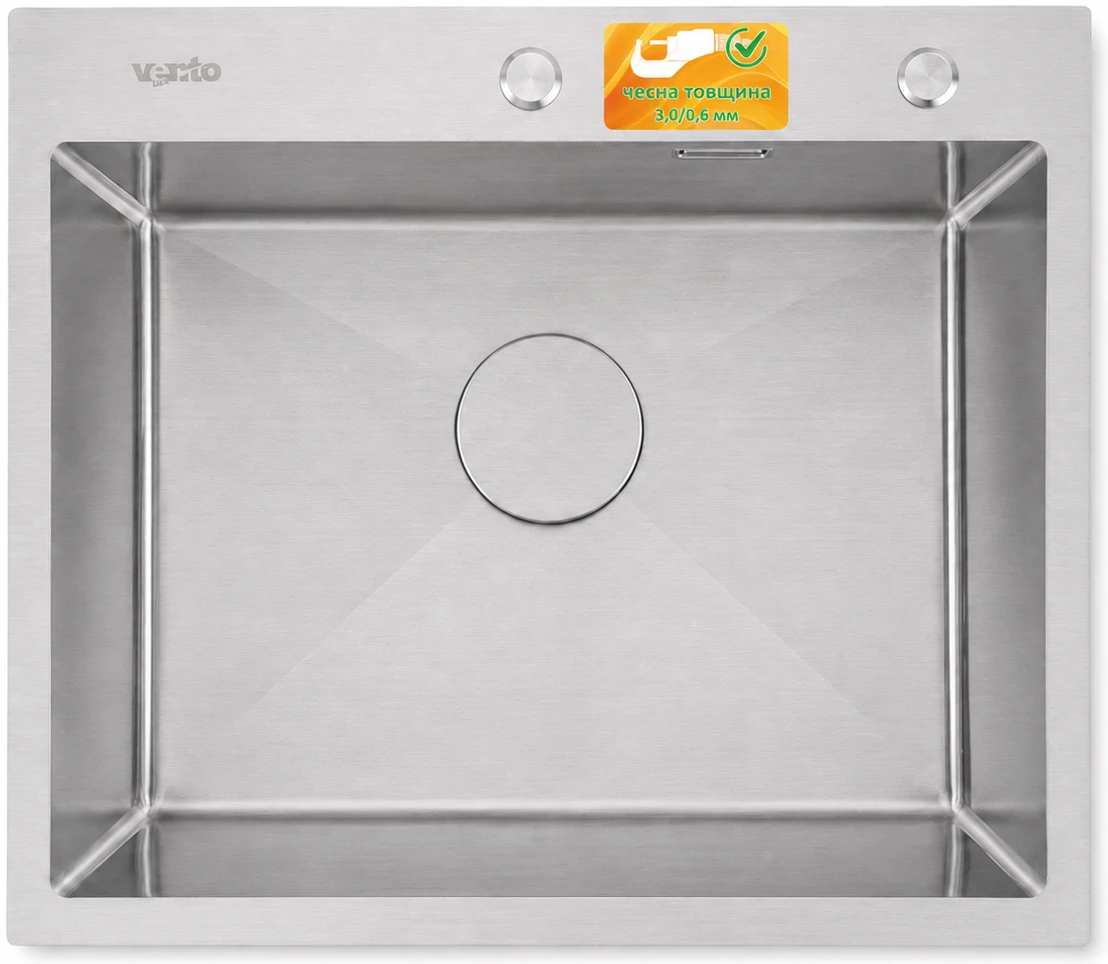 Мийка кухонна Ventolux HMKS 6050 SS MC DECOR 3/0,6