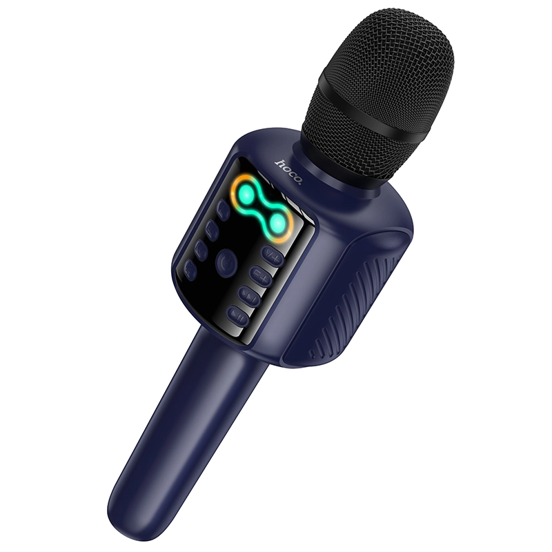 Микрофон вокальный беспроводной HOCO L24 5W Blue (6942007673785)