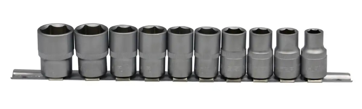 Набор торцевых головок Haisser 1/2" 10-22мм 10 шт. (70189)