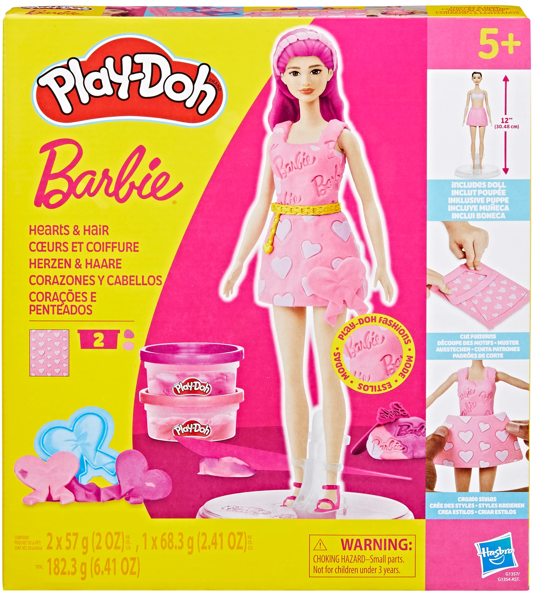 Наборы для лепки Hasbro BARBIE HEARTS AND HAIR (G1354_G1357)