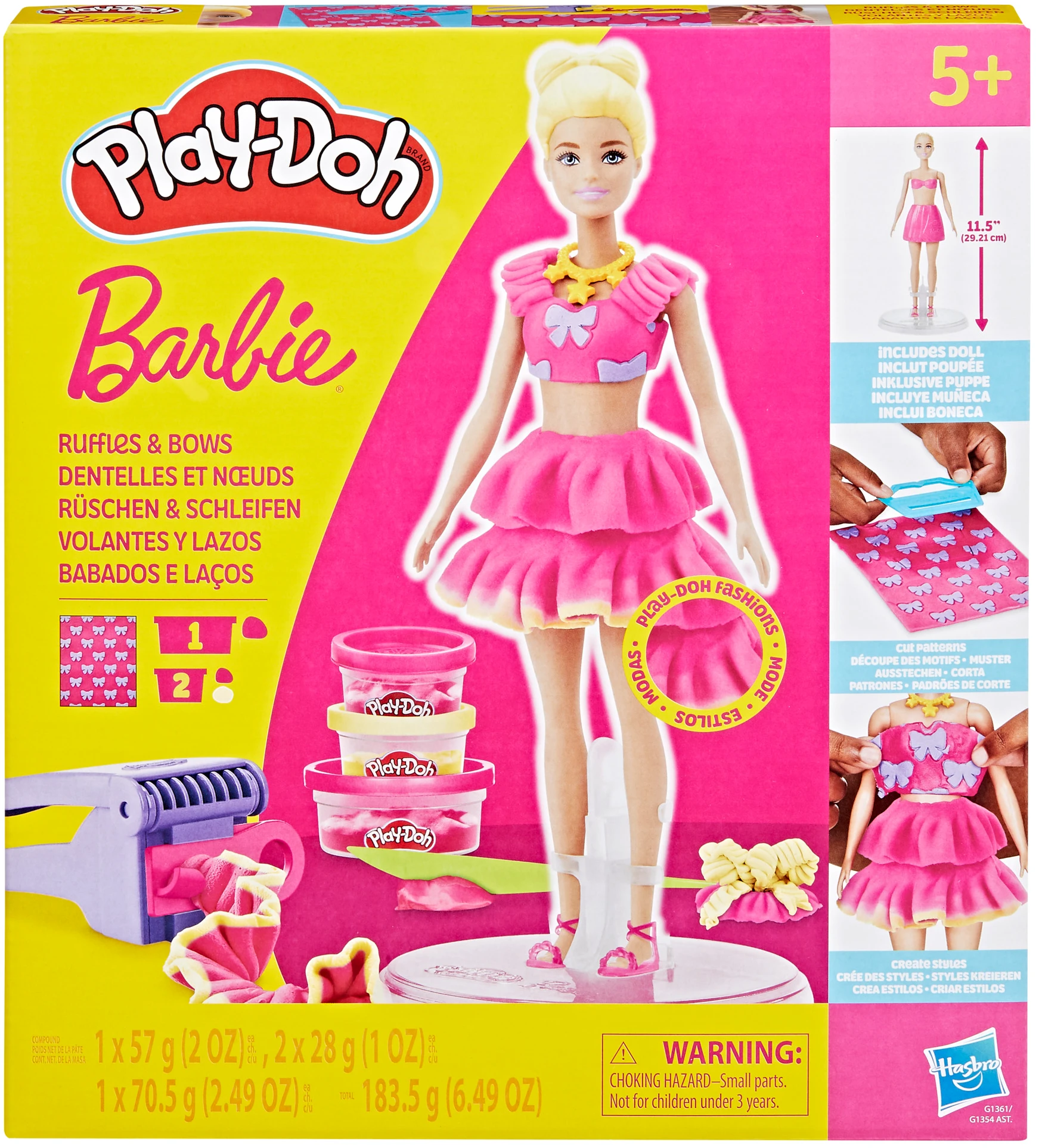 Наборы для лепки Hasbro BARBIE RUFFLES AND BOWS (G1354_G1361)