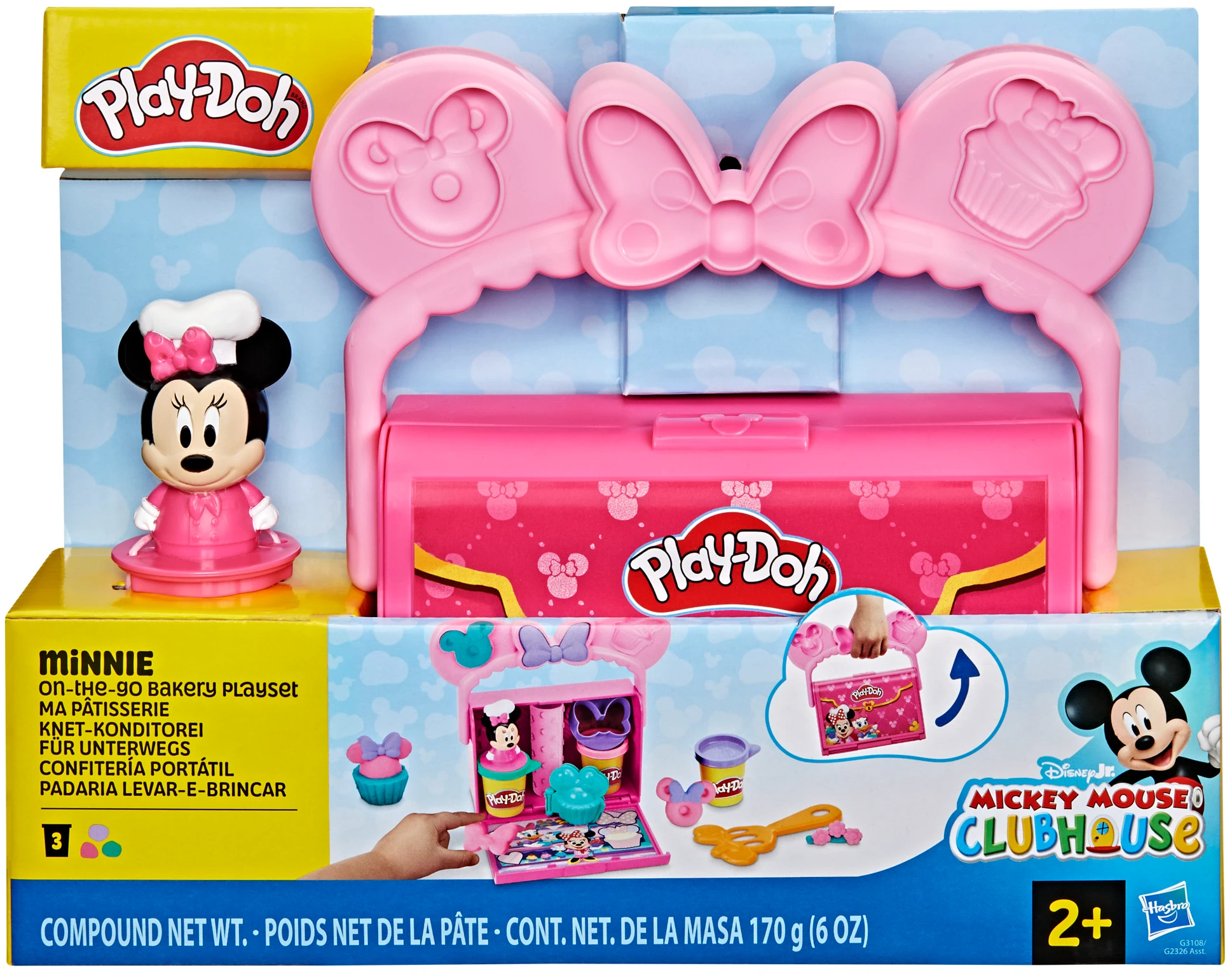 Наборы для лепки Hasbro Disney Junior Набор для путешествий DISNEY JR ON THE GO BAKERY PLAYSET (G2326_G3108)