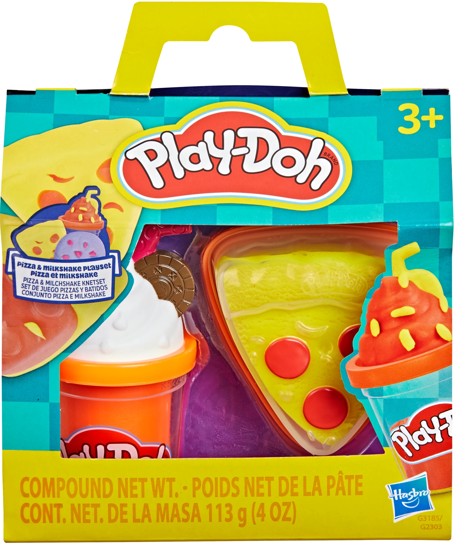 Наборы для лепки Hasbro Лакомство с собой PIZZA AND MILKSHAKE PLAYSET (G2303_G3185)