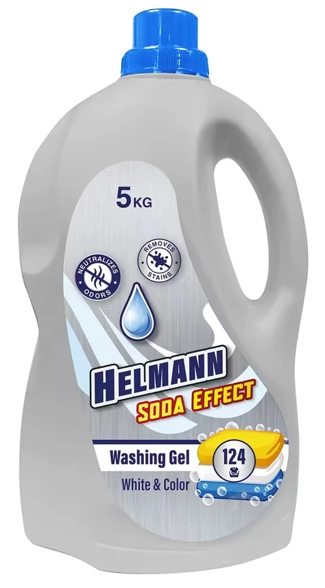 Гель для стирки Helmann Soda Effect для белой и цветной 5 кг (4820268104564)