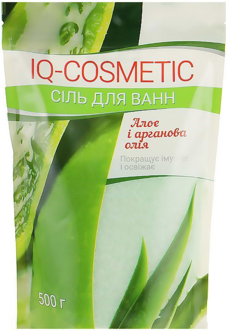 Сіль для ванни IQ-Cosmetic 500 г алое і арганова олія (4820049382501)