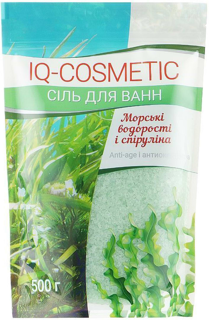 Сіль для ванни IQ-Cosmetic 500 г морські водорості і мікроелементи (4820049382518)