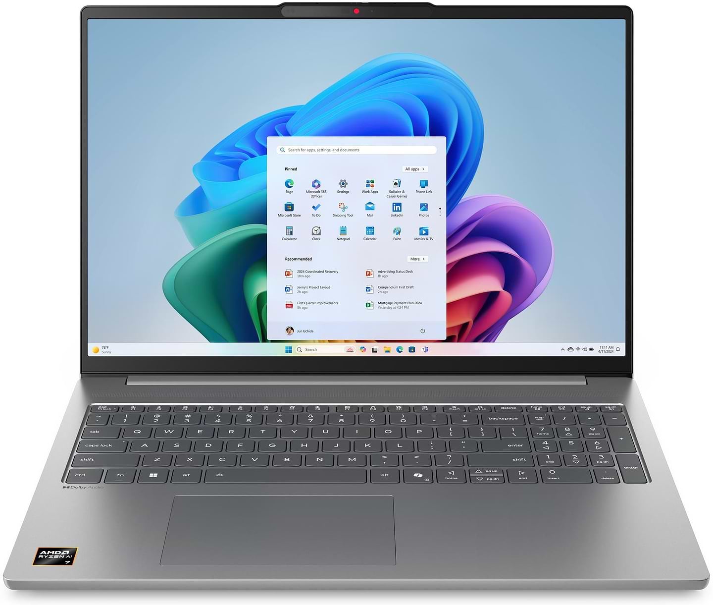 Ноутбук Lenovo IdeaPad Slim 5 16ARP10 (83HU004NRA) Luna Grey