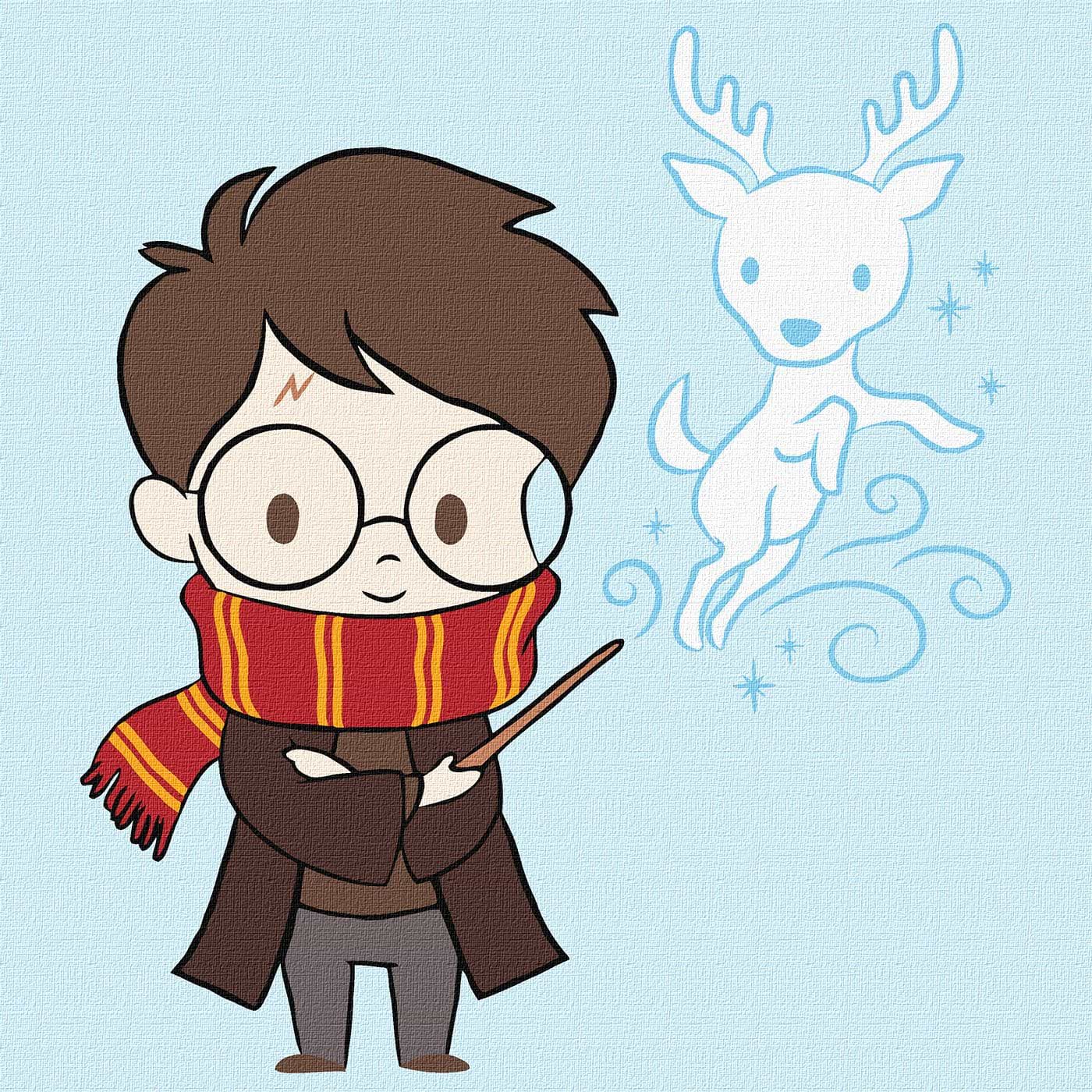 Картина за номерами Ideyka WB "Harry Potter: Милий Патронус" 25х25 см (KHO1397)