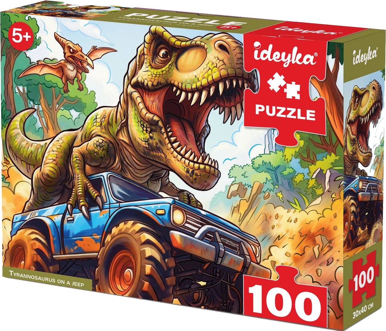 Пазли (5-7 років) Ideyka Тиранозавр на джипі 100 ел. (LP100-007)