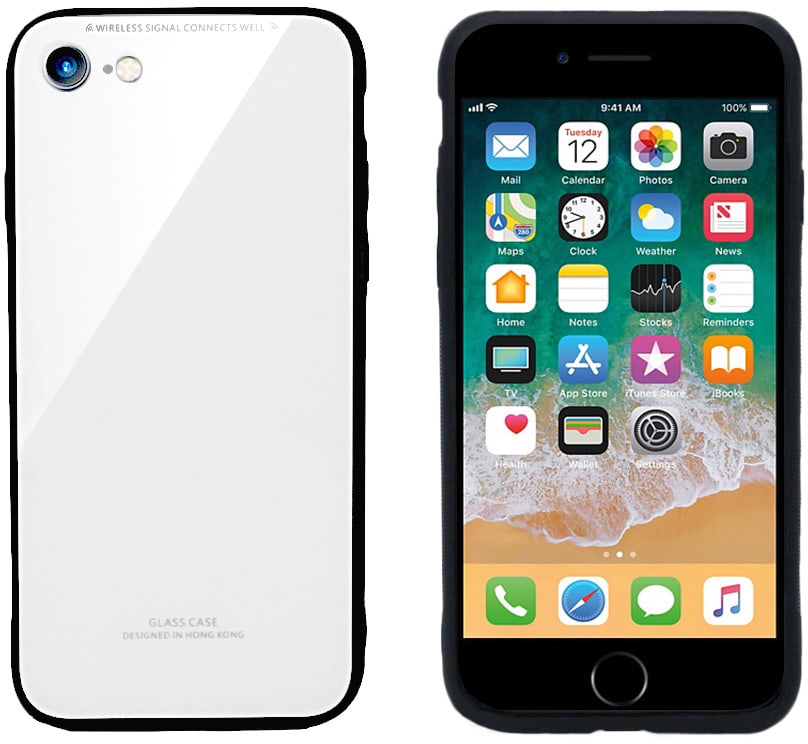 Чехол для смартфона Intaleo Real Glass for Apple iPhone 8 White (1283126488788)