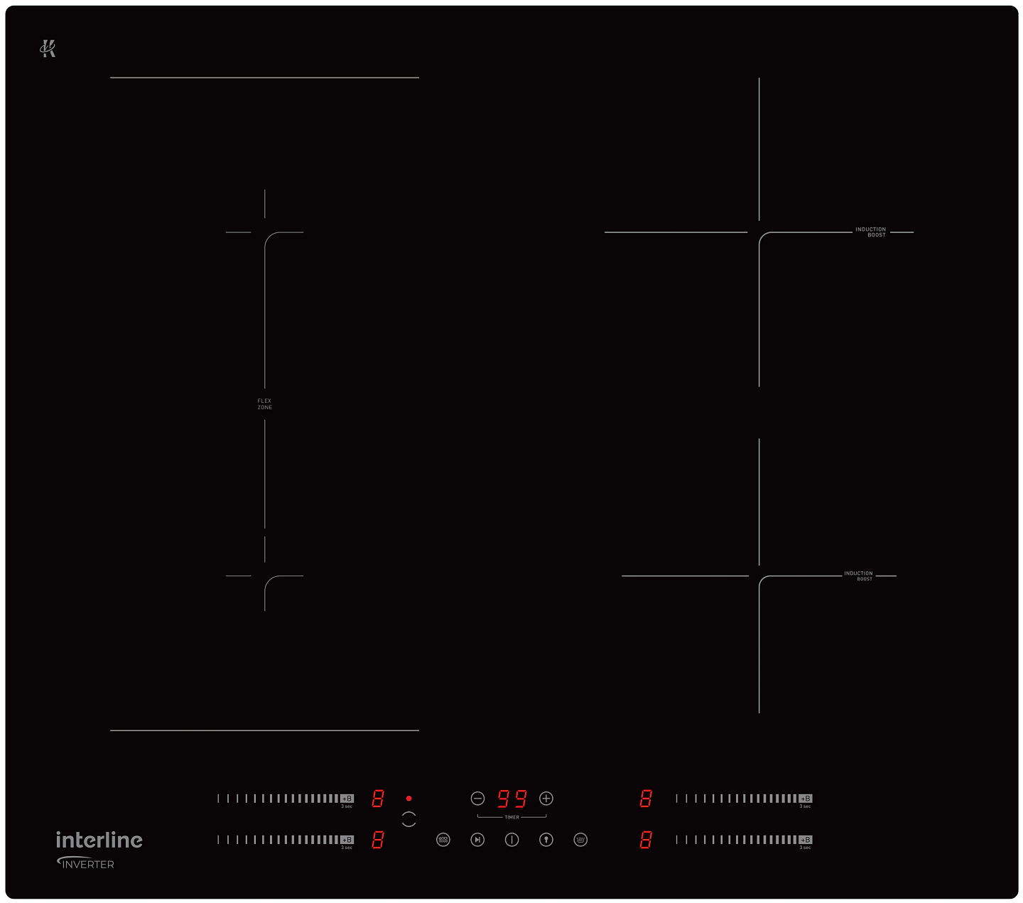 Варильна поверхня електрична Interline HIV 562 SIP BA Nano Matte