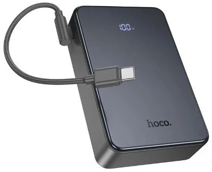 Батарея мобільна HOCO J170A Starlight 22.5W+PD20W 20000mAh Metal Gray (6942007672702)