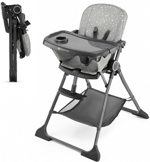 Стульчик для кормления трансформер Kinderkraft Foldee Spotty Grey (KHFOLD00GRY000N)