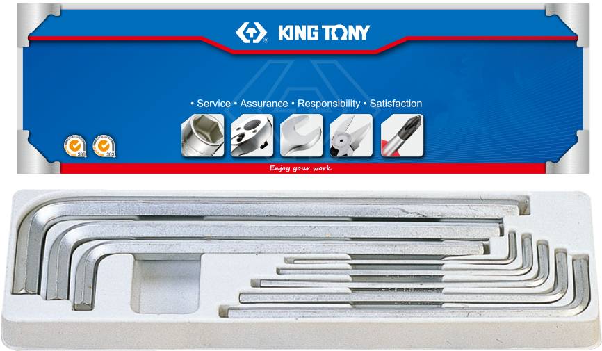 Набор шестигранных ключей KING TONY 8 шт. (20208MR01)