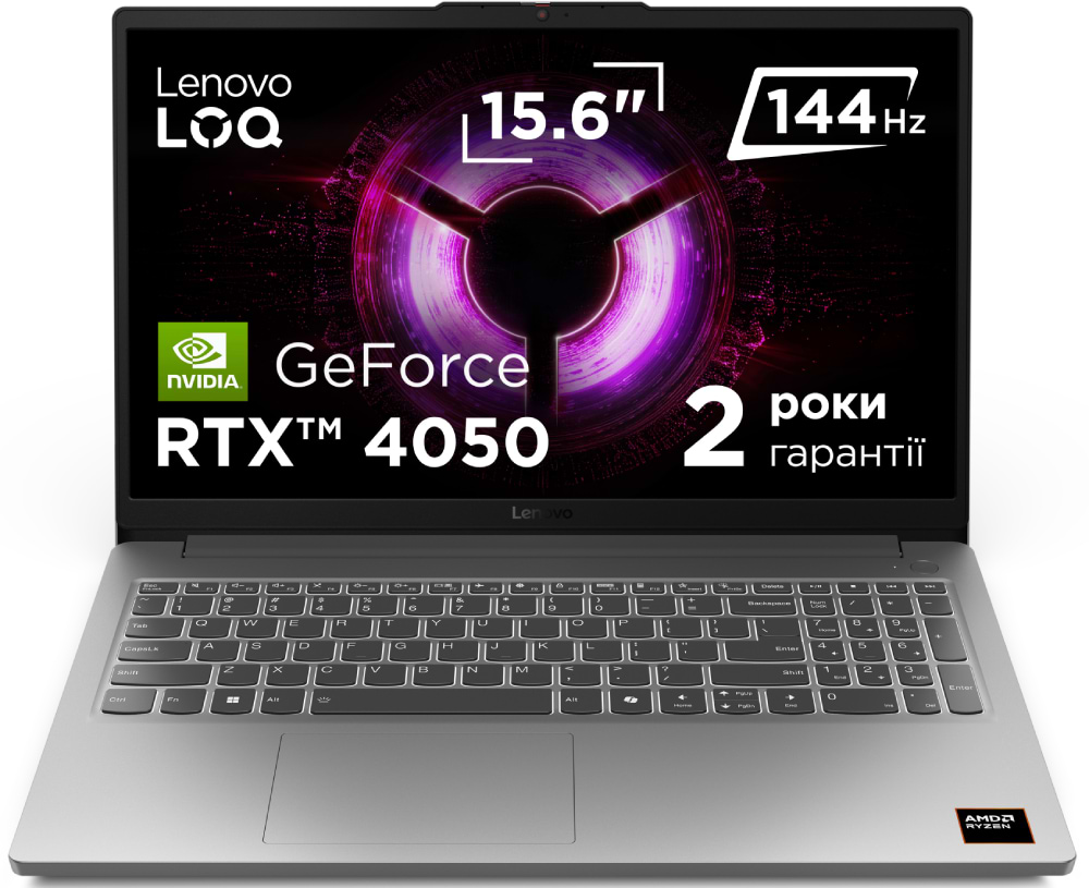 Ноутбук ігровий Lenovo LOQ-15ARP10E (83S0007JRA) Luna Grey