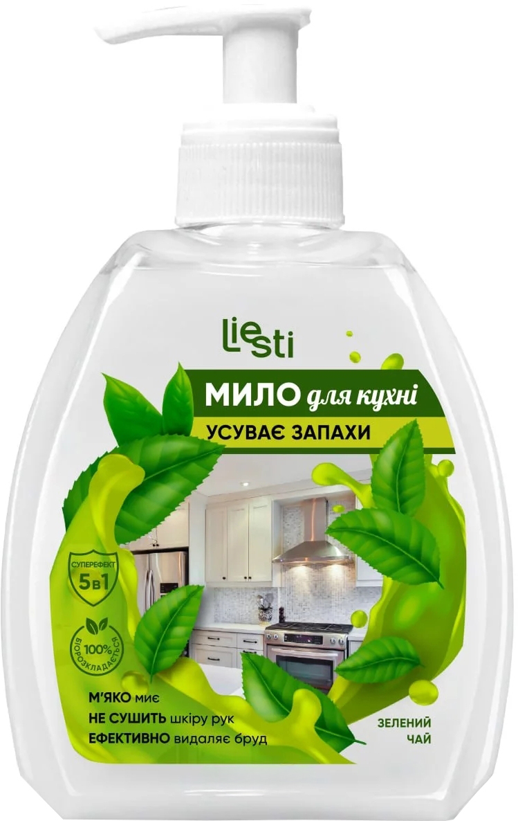 Жидкое мыло для рук Liesti Зеленый чай 300 мл (4820271000051)