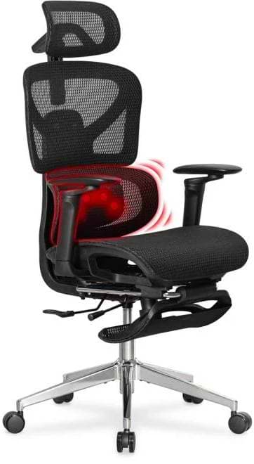 Крісло офісне Mealux M6 Air Massage Black (HF-M6 M/B)