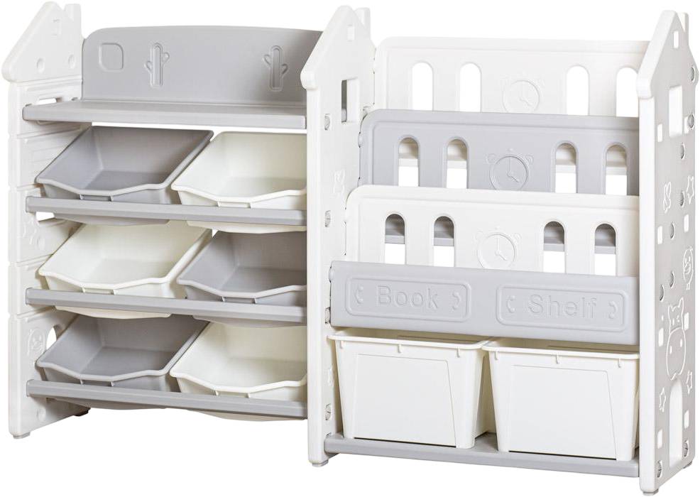 Стеллаж для игрушек и книг Mealux Block White (KD-E195 White)